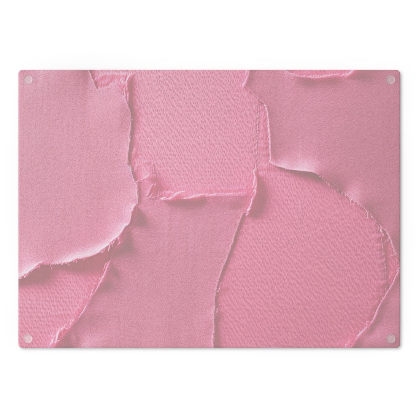 Distressed Neon Pink: Edgy, Ripped Denim-Inspired Doll Fabric - Cutting Board