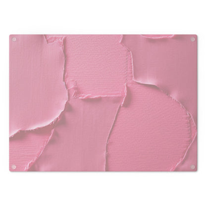 Distressed Neon Pink: Edgy, Ripped Denim-Inspired Doll Fabric - Cutting Board