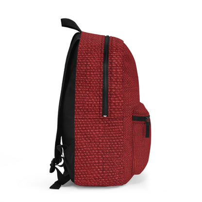 Rojo rubí atrevido: estilo apasionante de tela inspirado en la mezclilla - Mochila