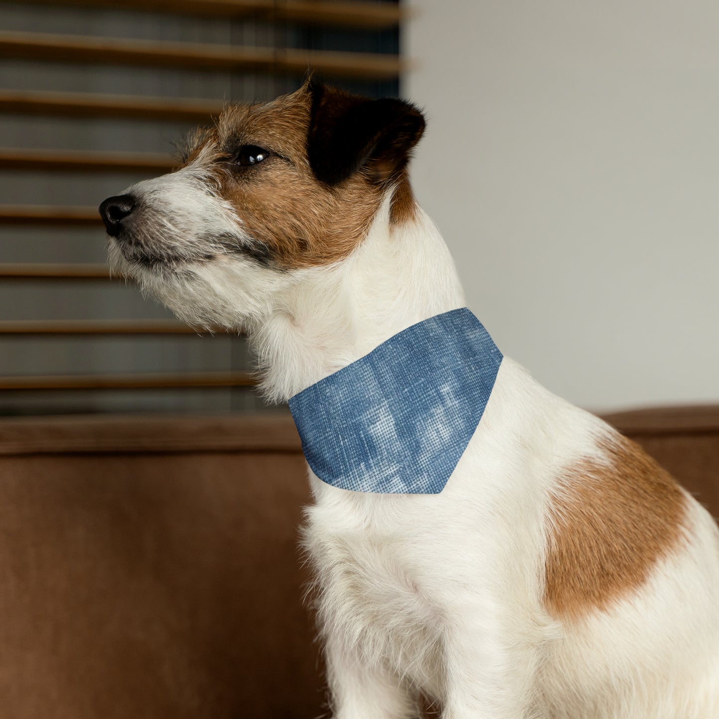 Faded Blue Washed-Out: Denim-Inspired, Style Fabric - Dog & Pet Bandana Collar