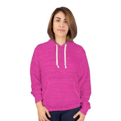 Hot Neon Pink Doll Like: Denim-Inspired, Bold & Bright Fabric - Unisex Pullover Hoodie (AOP)