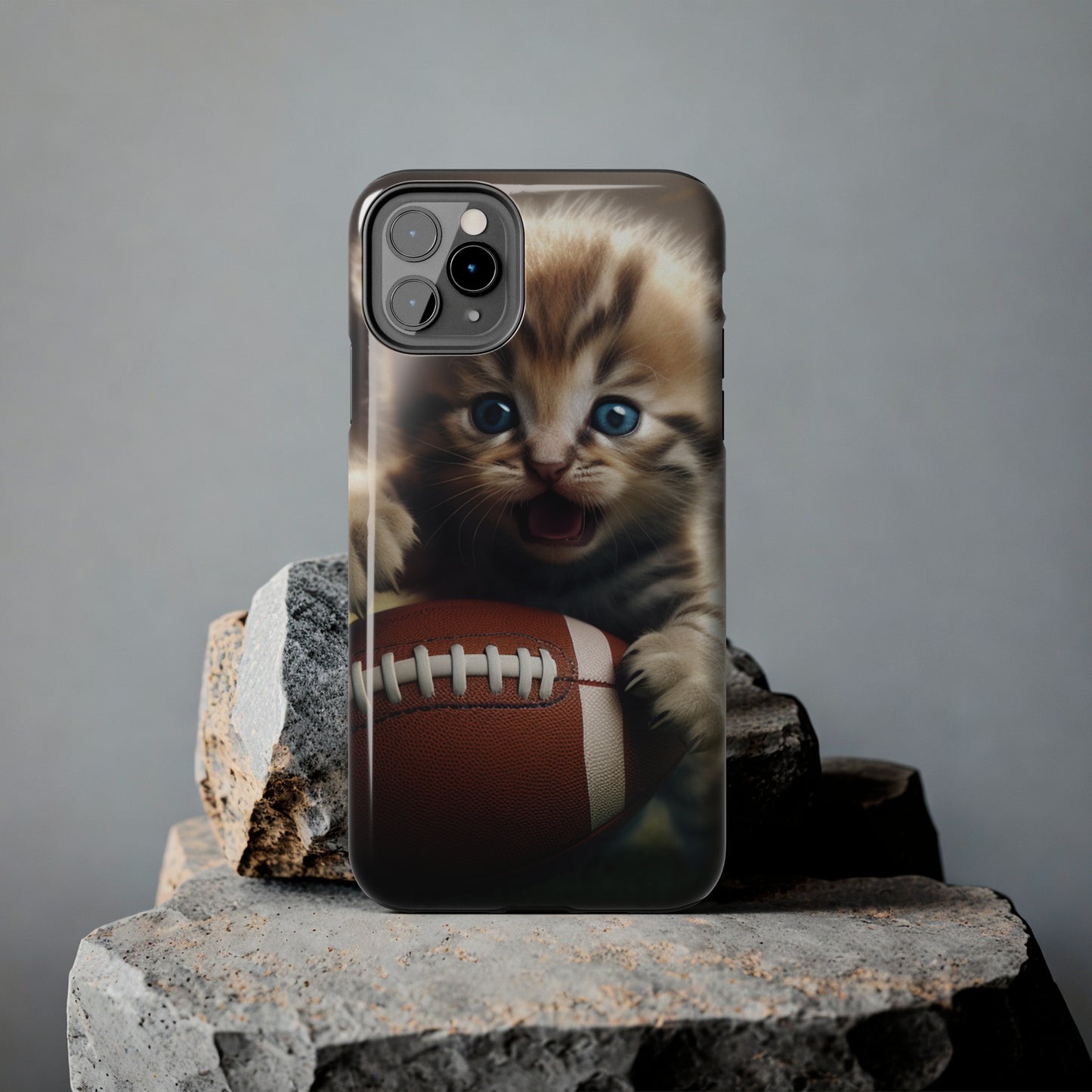 Football Kitten Touchdown: el juego deportivo ganador de Tabby - Estuches resistentes para teléfonos