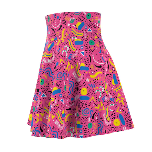 Womens Printed Shirtdress - Women's Skater Skirt (AOP)