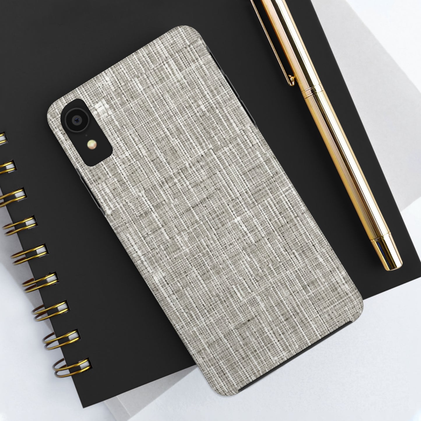 Silver Grey: Denim-Inspired, Contemporary Fabric Design - Tough Phone Cases