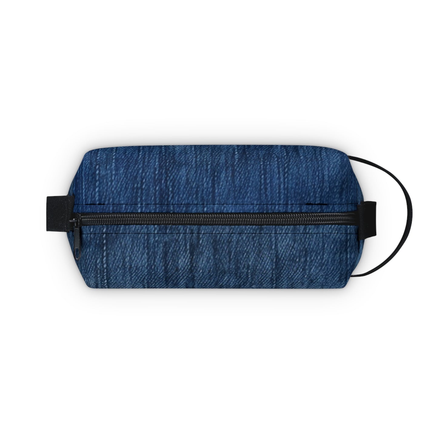 Indigo Splash: Washed Denim Reverie in Deep Blue - Toiletry Bag