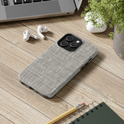 Silver Grey: Denim-Inspired, Contemporary Fabric Design - Tough Phone Cases