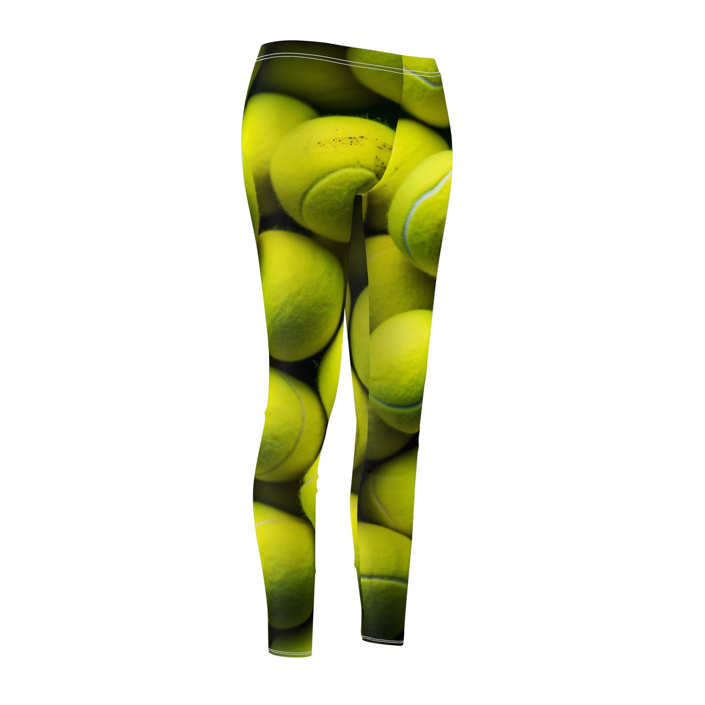 Tennis Ball Sport: Athlete Court Action, Rally & Serve - Women's Cut & Sew Casual Leggings (AOP)