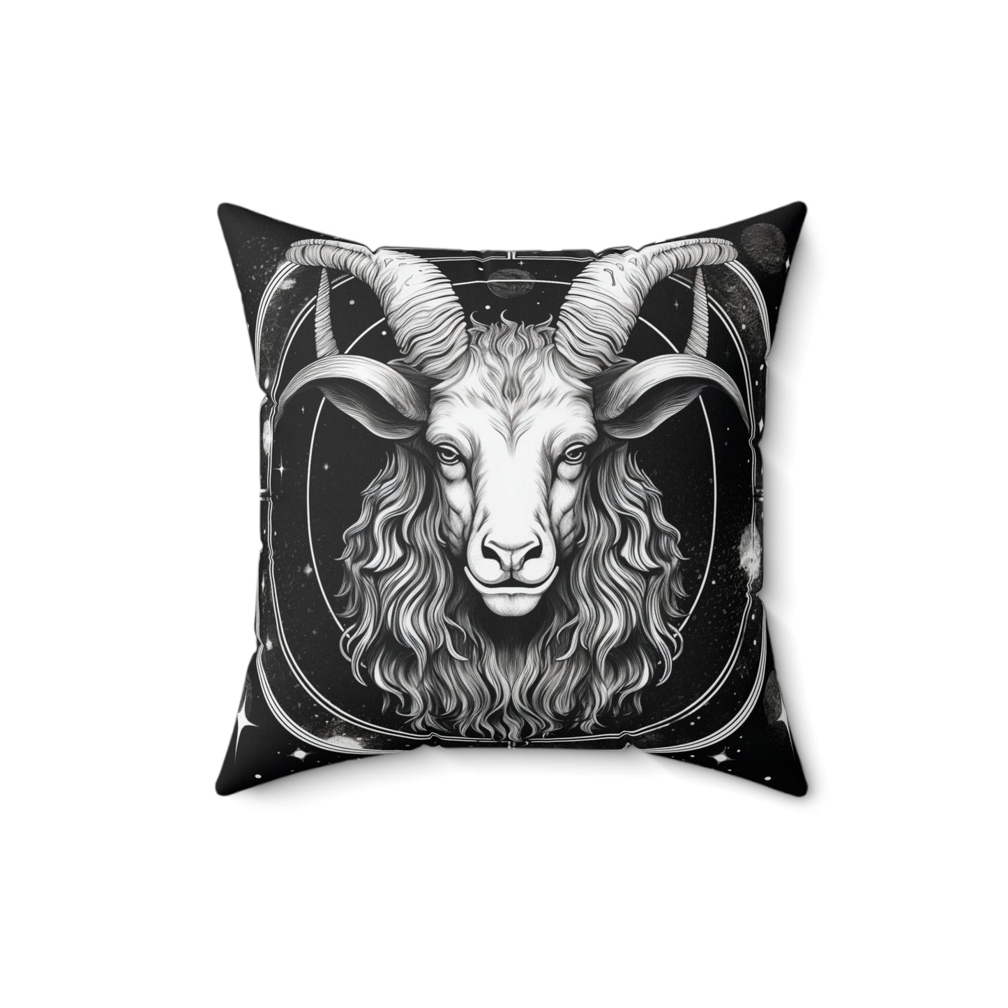 Zodiaco Capricornio, diseño de cabra marina, elemento tierra, almohada cuadrada de poliéster hilado 