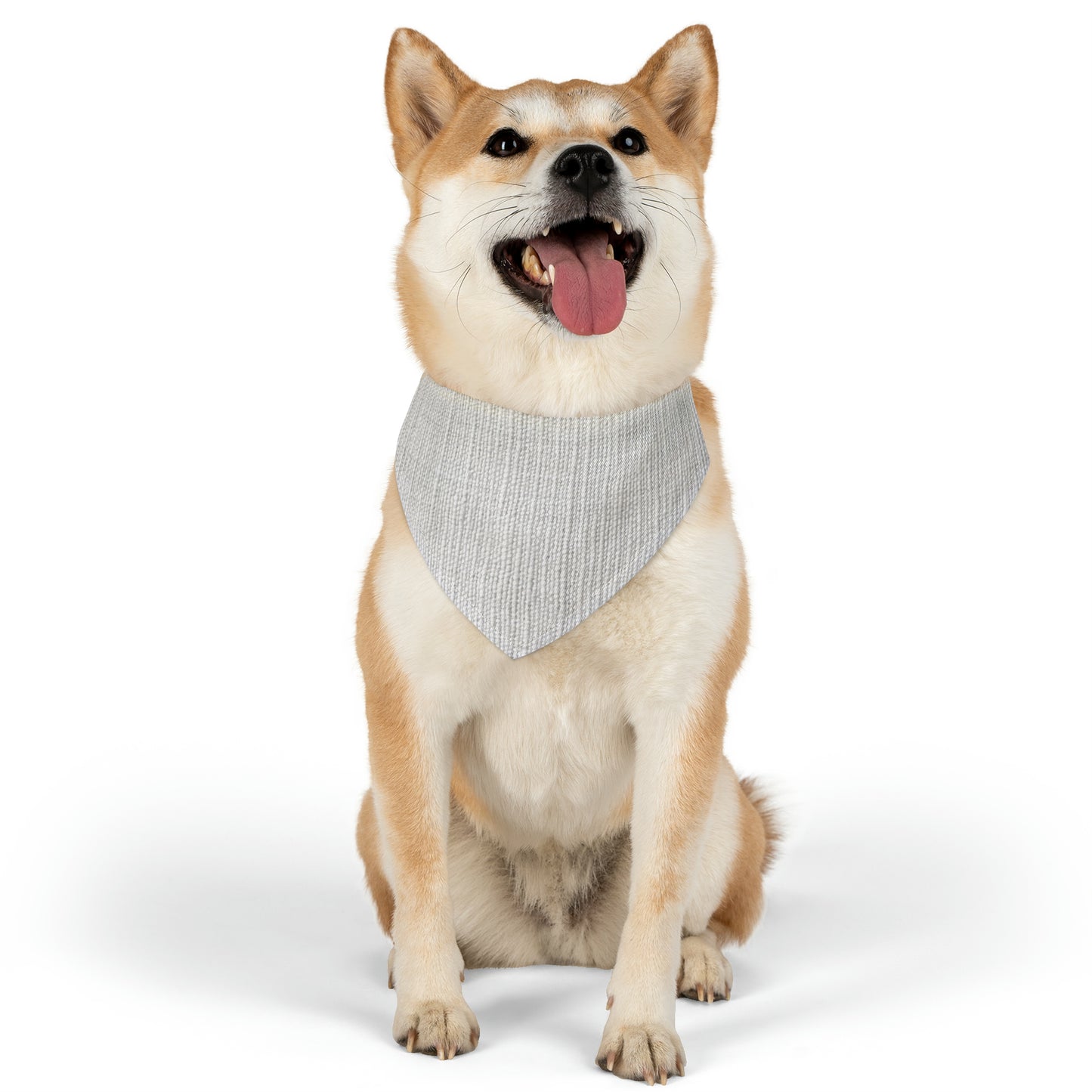 Chic White Denim-Style Fabric, Luxurious & Stylish Material - Dog & Pet Bandana Collar