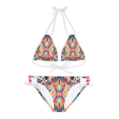 Boho Vibes: Handmade Summer Bohemian Print Pattern Artwork Strappy Bikini Set (AOP)