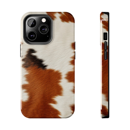 Hair Cowhide Leather Natural Design Durable Rugged Style - Tough Phone Cases