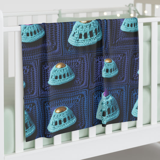 Spaceship UFO Crochet - Galactic Travel Ship - Alien Craft - Flying Saucer - Baby Swaddle Blanket