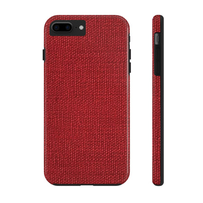 Bold Ruby Red: Denim-Inspired, Passionate Fabric Style - Tough Phone Cases