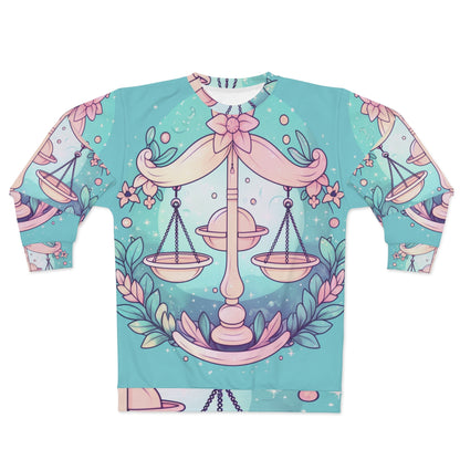 Libra Astrology - Soft Lighting & Pastel Zodiac Sign Symbol - Unisex Sweatshirt (AOP)