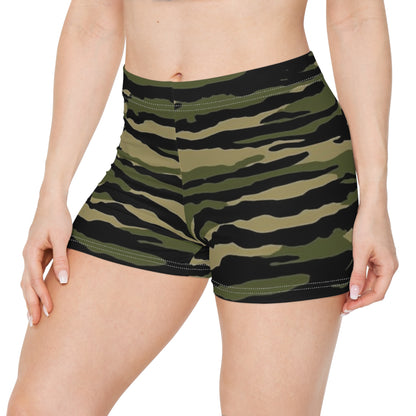 Tiger Stripe Camouflage: Military Style - Women's Shorts (AOP)