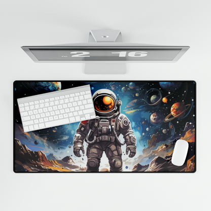 Galactic Voyage: Astronaut Journey in Celestial Star Cosmic Exploration - Desk Mats