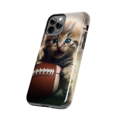 Football Kitten Touchdown: el juego deportivo ganador de Tabby - Estuches resistentes para teléfonos