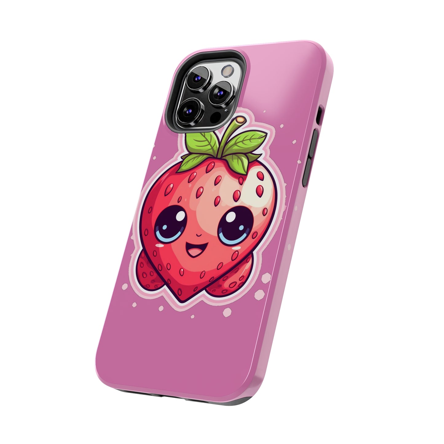 Kawaii Strawberry Adventure - Anime Classic Traditional Japanese Fruit - Otaku Artwork - Tough Phone Cases