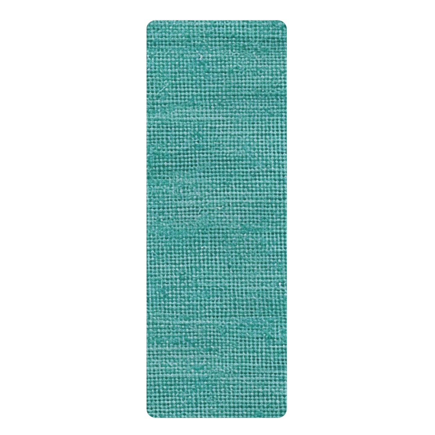 Diseño de tela vaquera color turquesa menta, material elegante - Estera de yoga de goma