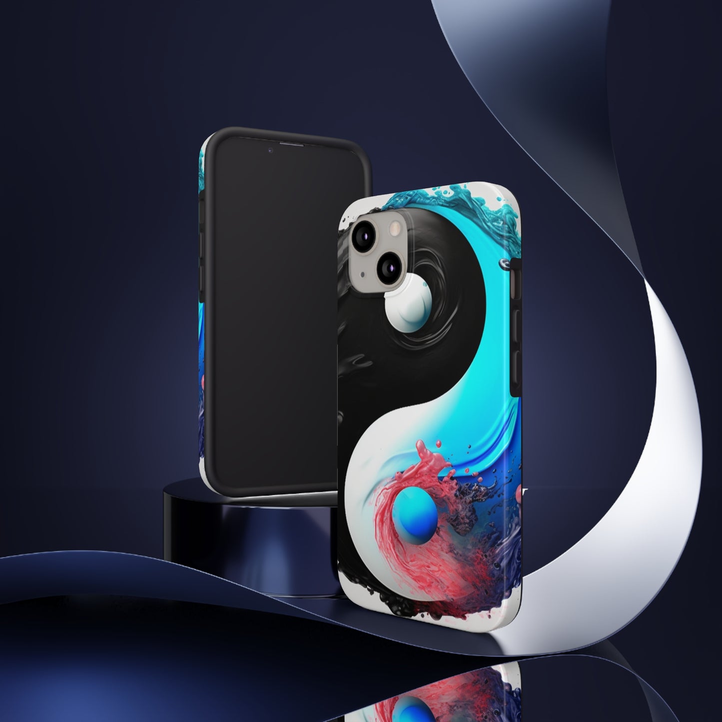 Yin Yang Symbol, Colorful Paint Style - Artistic Decor - Tough Phone Cases