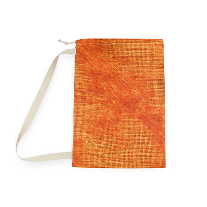 Burnt Orange/Rust: Denim-Inspired Autumn Fall Color Fabric - Laundry Bag