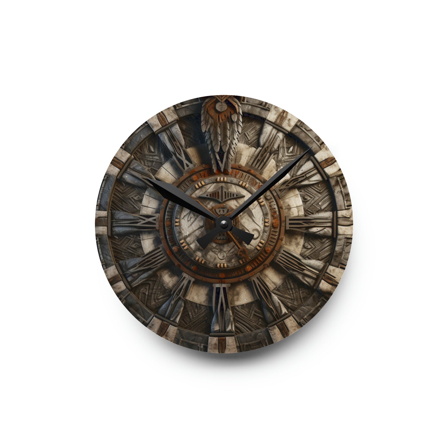 Native American Heritage Tribute Style Acrylic Wall Clock