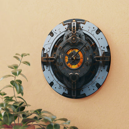 Cyberpunk Steampunk Acrylic Wall Clock