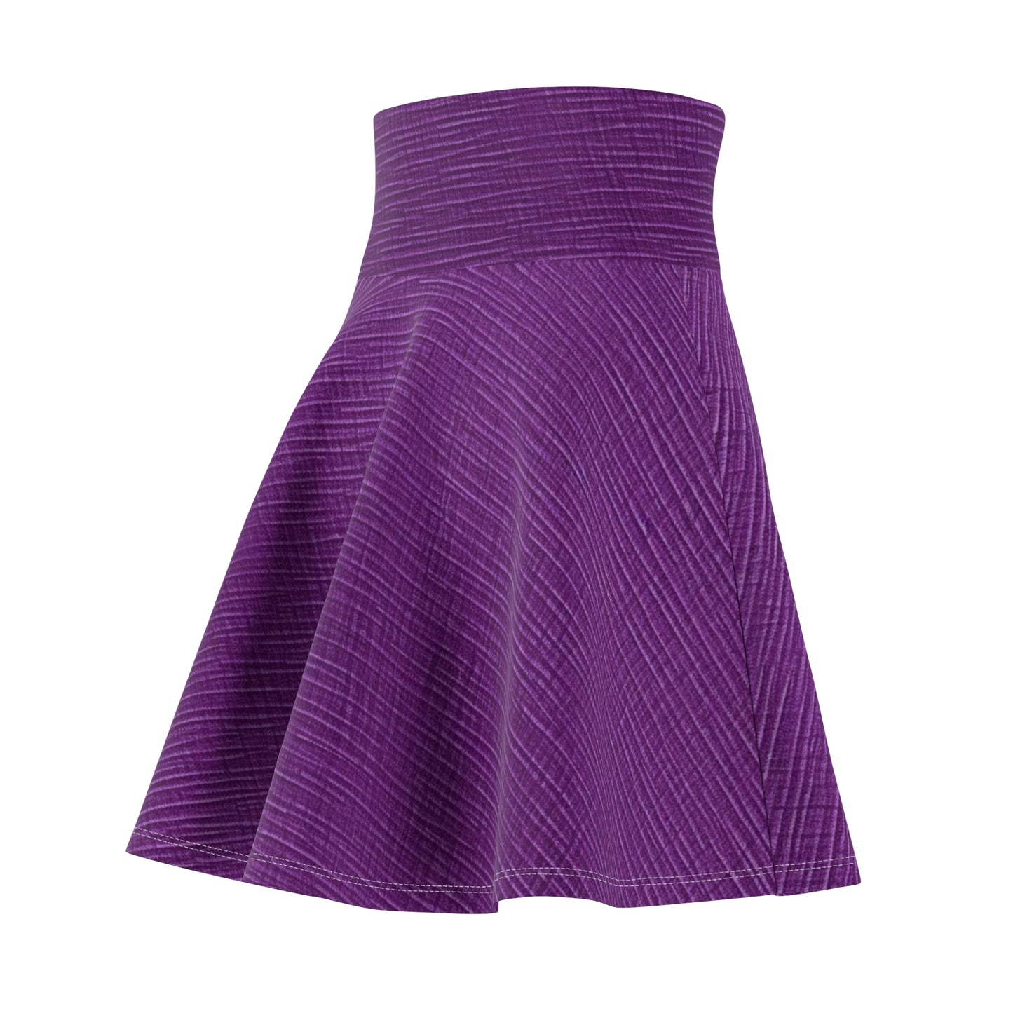 Violet/Plum/Purple: Denim-Inspired Luxurious Fabric - Women's Skater Skirt (AOP)