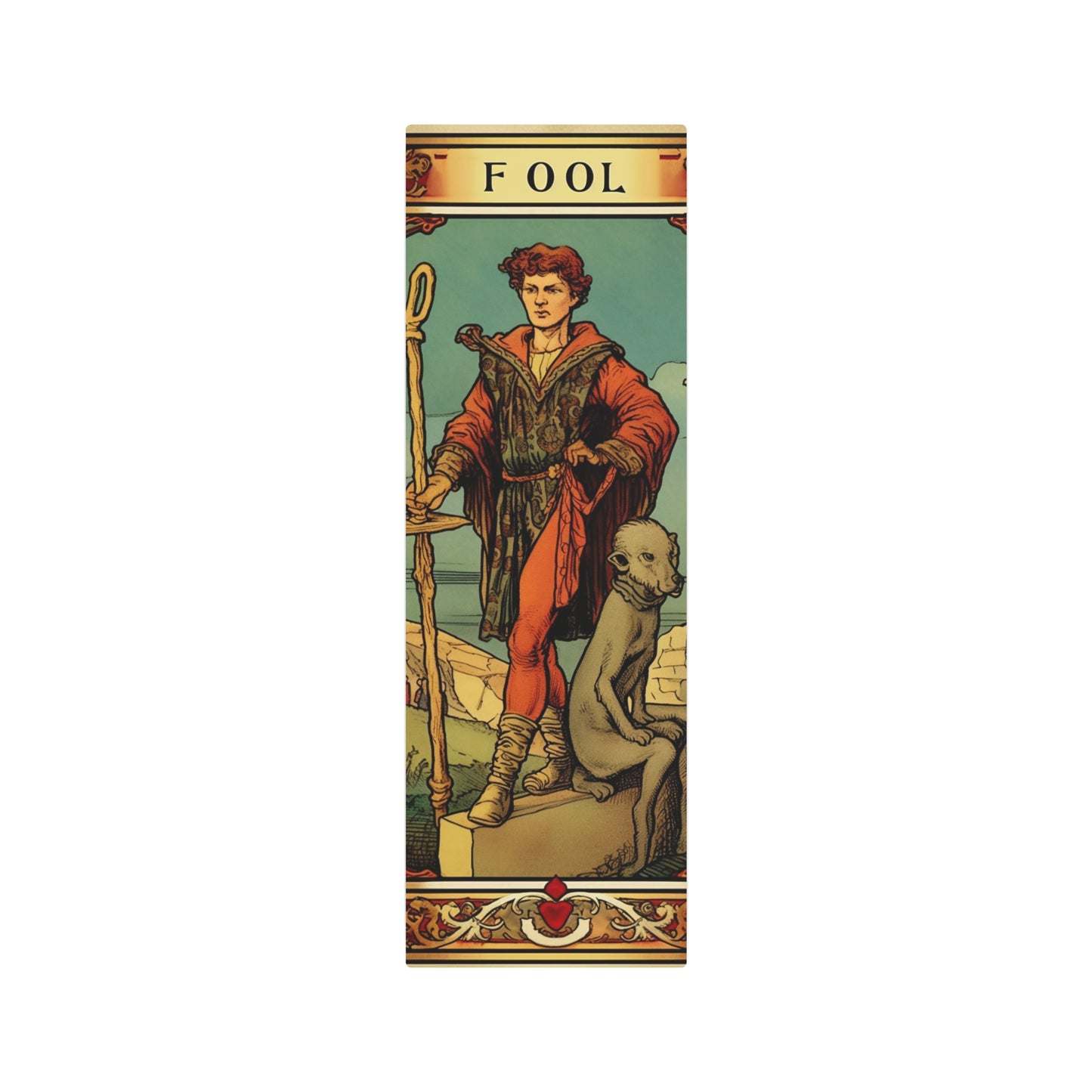 Mystical Tarot - Artistic Depiction of The Fool Card - Metal Art Sign