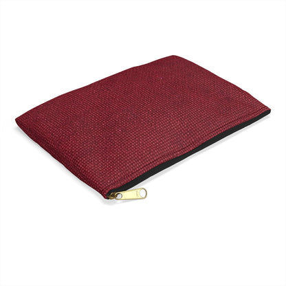 Seamless Texture - Maroon/Burgundy Denim-Inspired Fabric - Accessory Pouch