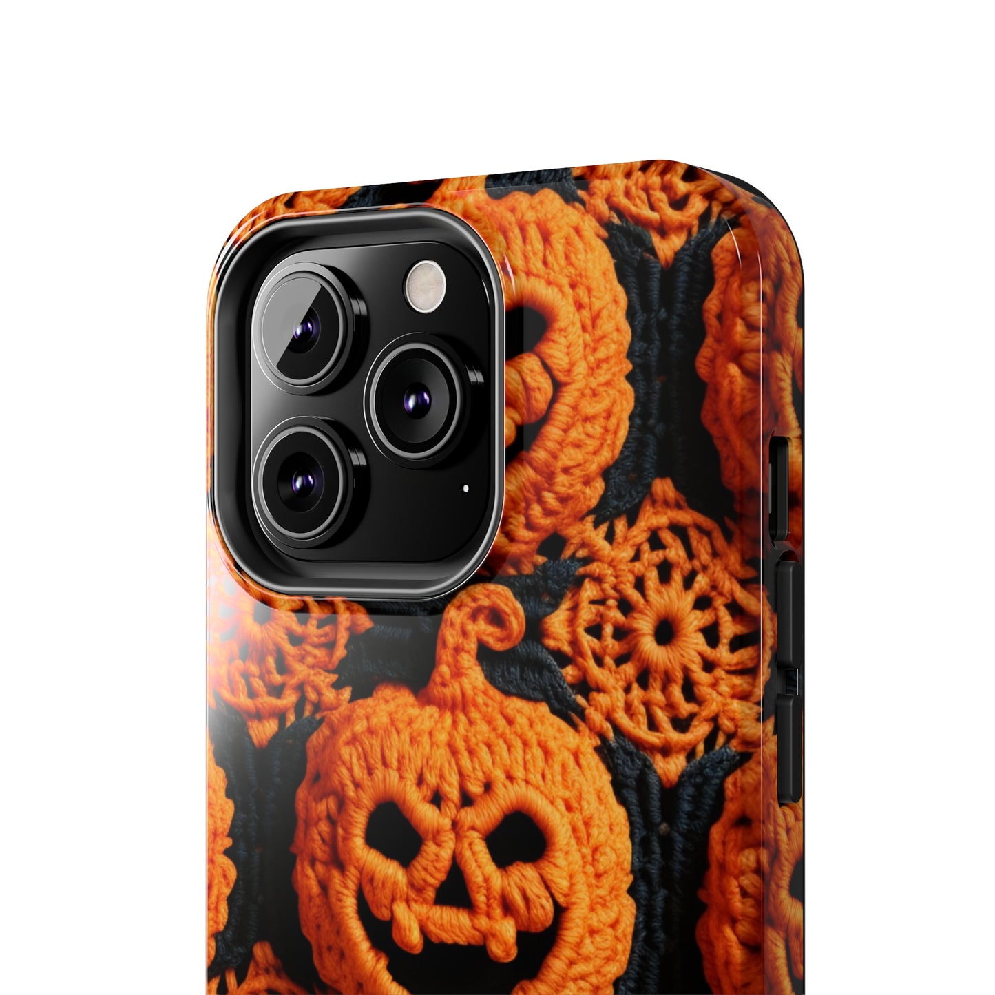 Halloween Crochet Pumpkin Scary Horror Festive Holiday Pattern - Tough Phone Cases