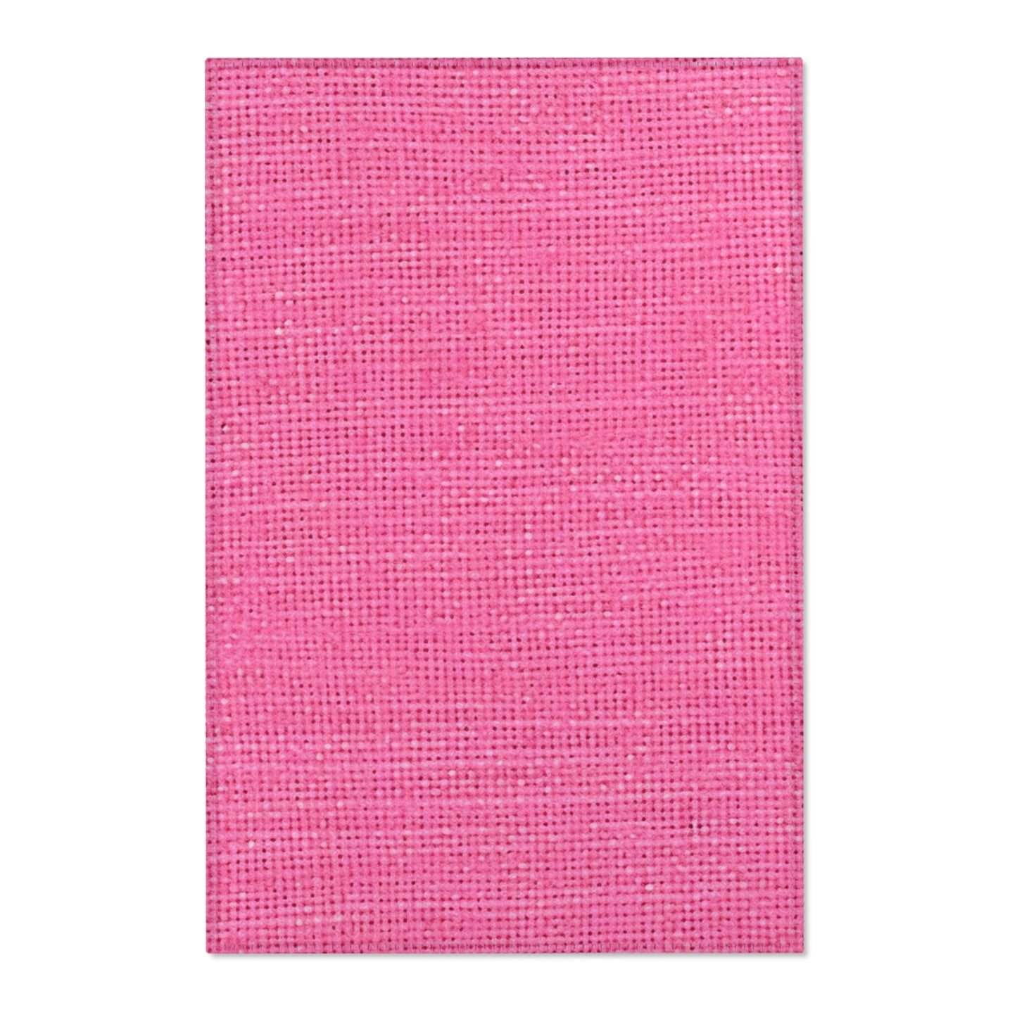 Doll-Like Pink Denim Designer Fabric Style - Area Rugs