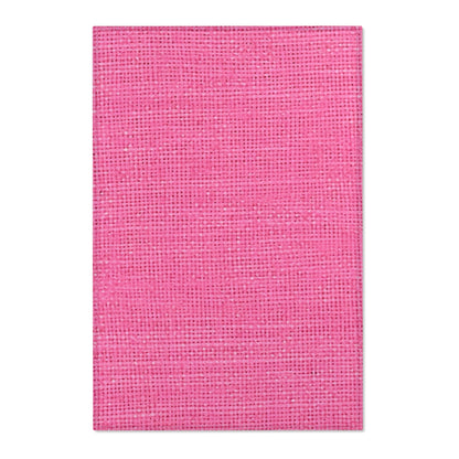 Doll-Like Pink Denim Designer Fabric Style - Area Rugs