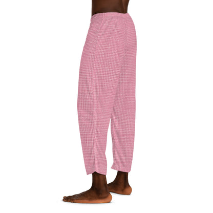 Pastel Rose Pink: Denim-Inspired, Refreshing Fabric Design - Men's Pajama Pants (AOP)