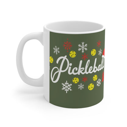 Día del Pickleball - Juego de pelota deportiva - Navidad navideña - Taza de cerámica 11oz