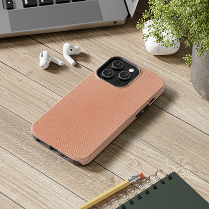 Soft Pink-Orange Peach: Denim-Inspired, Lush Fabric - Tough Phone Cases