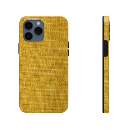 Radiant Sunny Yellow: Denim-Inspired Summer Fabric - Tough Phone Cases