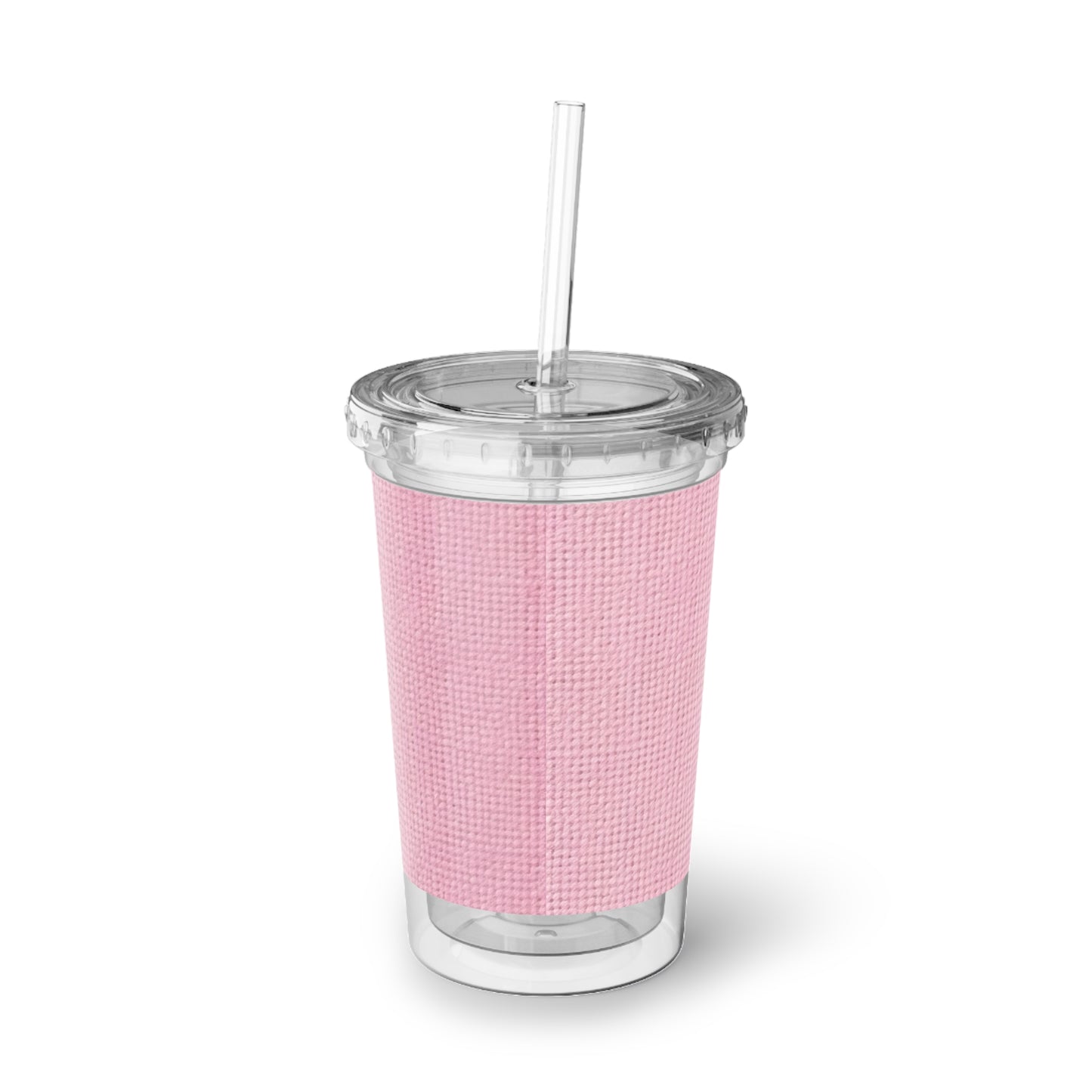 Blushing Garment Dye Pink: Denim-Inspired, Soft-Toned Fabric - Suave Acrylic Cup