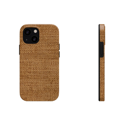 Light Chocolate: Denim-Inspired Elegant Fabric - Tough Phone Cases