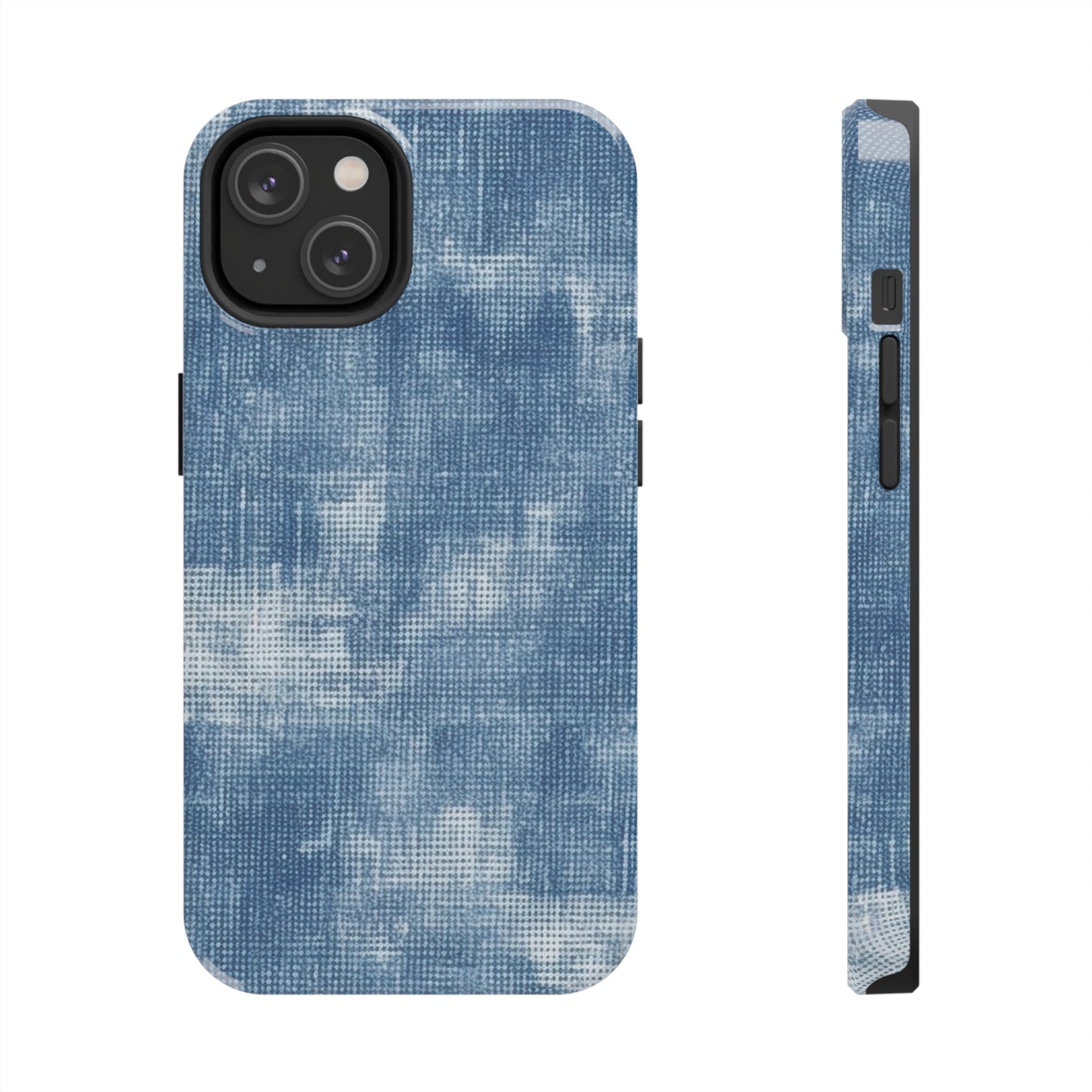 Faded Blue Washed-Out: Denim-Inspired, Style Fabric - Tough Phone Cases