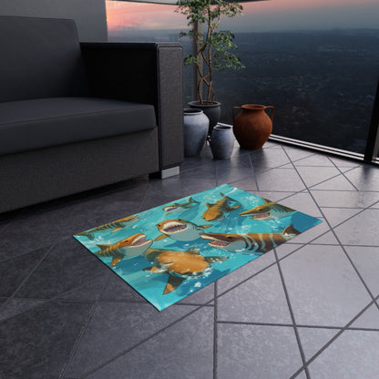 Tiger Shark: Ocean Marine Wildlife - Underwater - Outdoor Rug