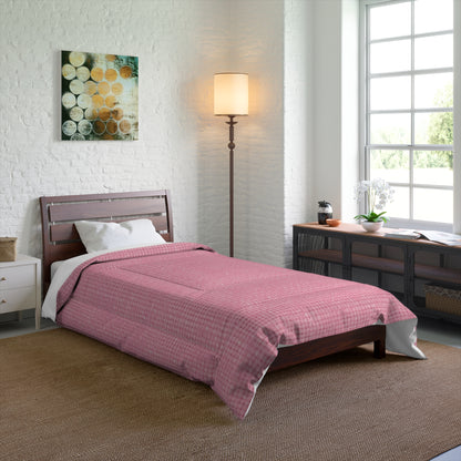 Pastel Rose Pink: Denim-Inspired, Refreshing Fabric Design - Comforter