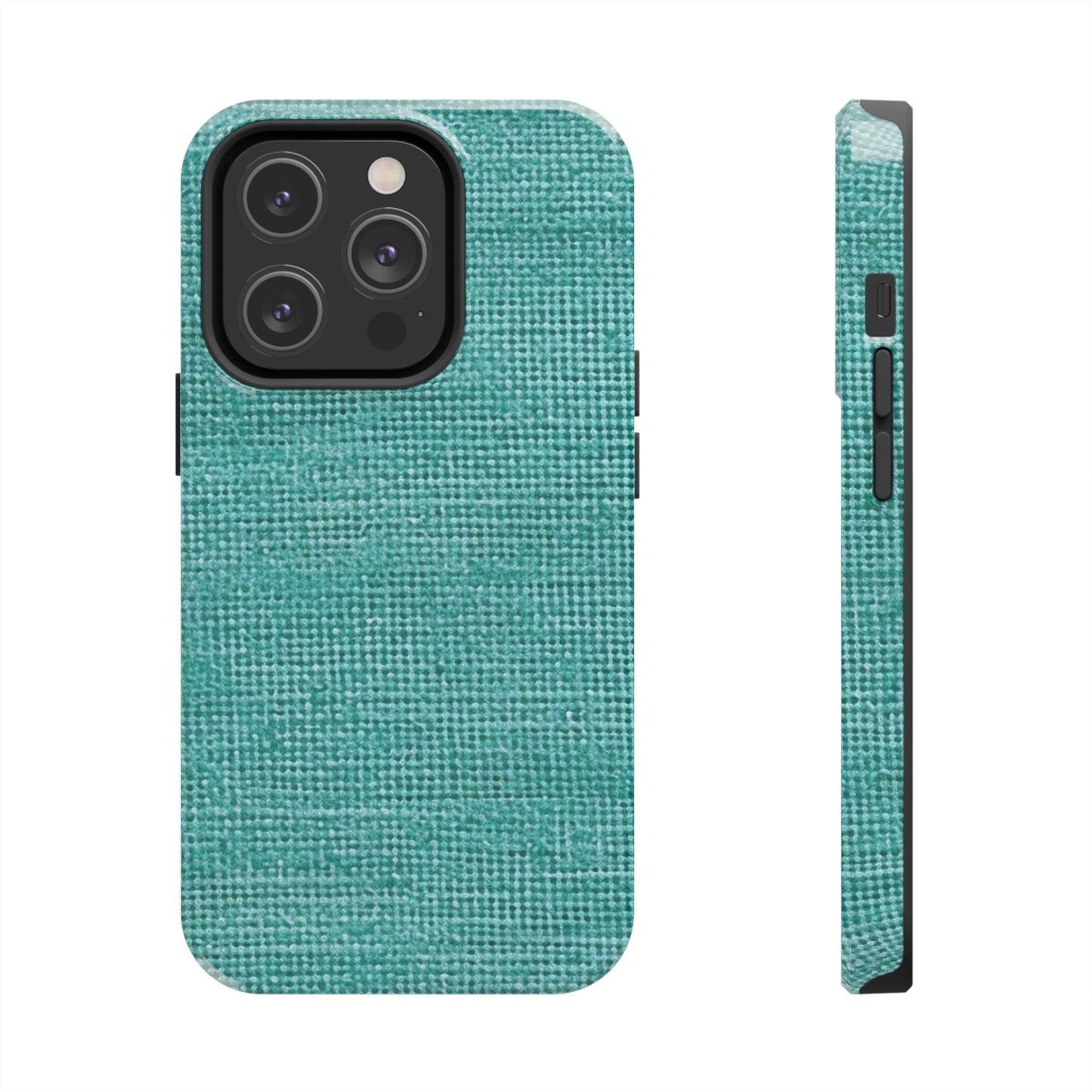 Quality Mint Turquoise Denim Fabric Deisgn, Stylish Material - Tough Phone Cases