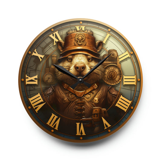 Capybara Steampunk Acrylic Wall Clock