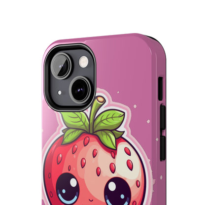 Kawaii Strawberry Adventure - Anime Classic Traditional Japanese Fruit - Otaku Artwork - Tough Phone Cases