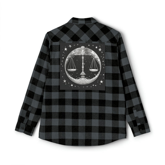 Libra Astrology Sign - Unisex Flannel Shirt