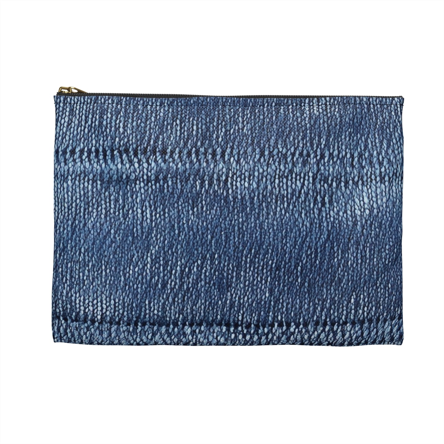 Indigo blue jean Denim Design Pattern Style - Accessory Pouch