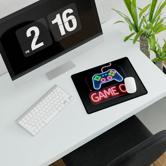 Game On Sign, Neon Graphic, Desk Mats