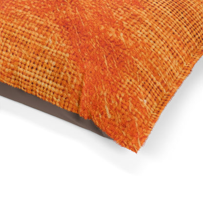 Burnt Orange/Rust: Denim-Inspired Autumn Fall Color Fabric - Dog & Pet Bed