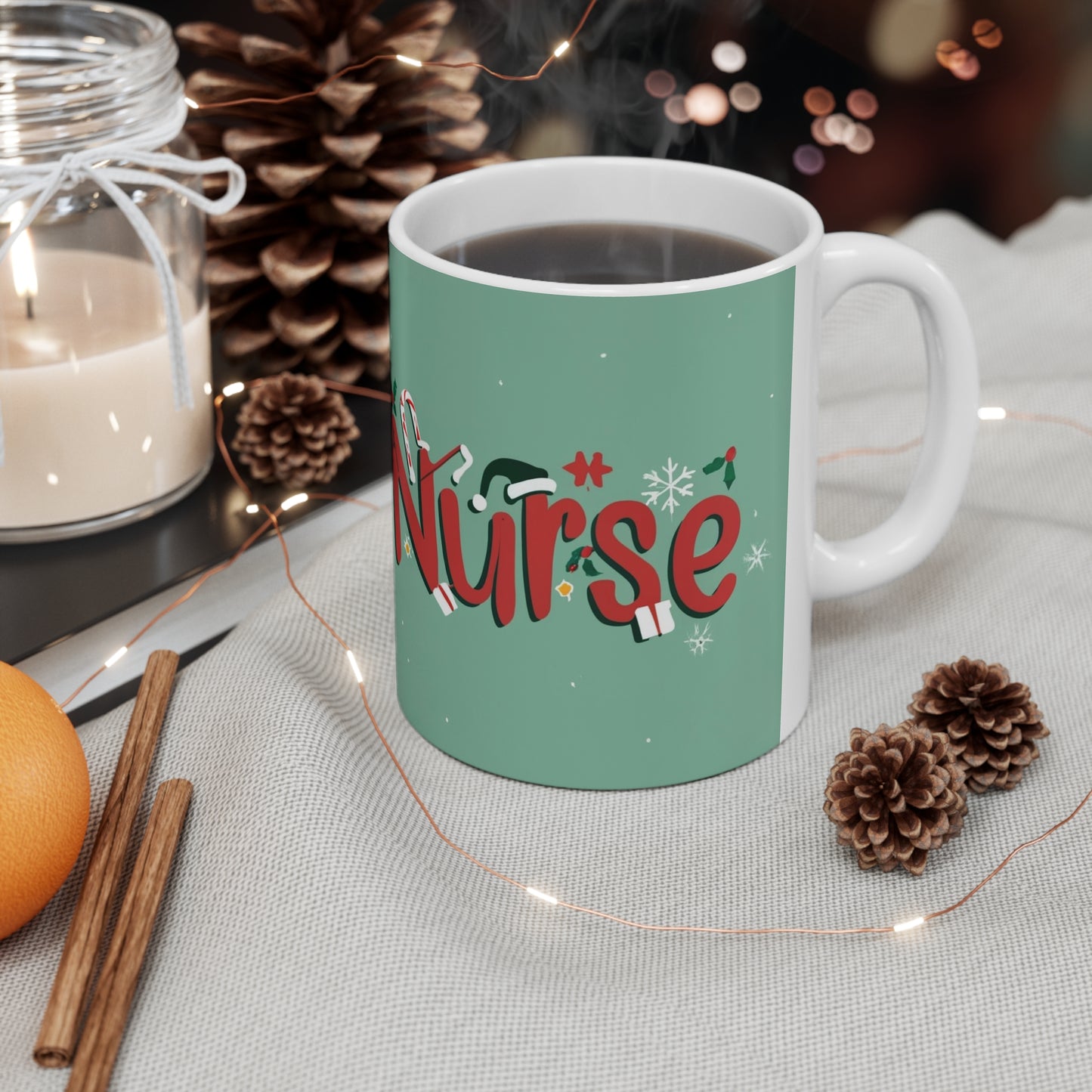 Christmas Nursing 11 oz Mug: 2023 Festive Nurse Design, Perfect Gift for Women in Nursing School